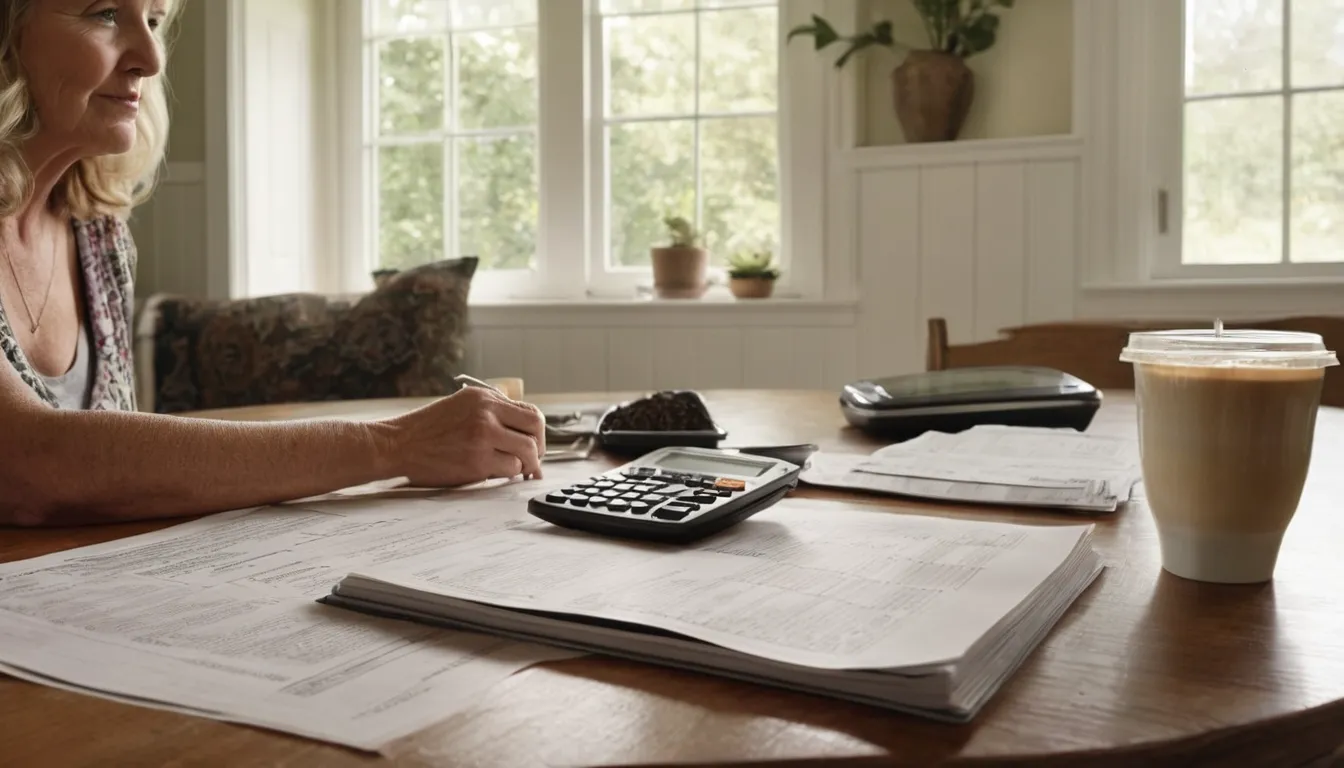 A homeowner reviewing a written septic quote at a kitchen table in the Calabasas area